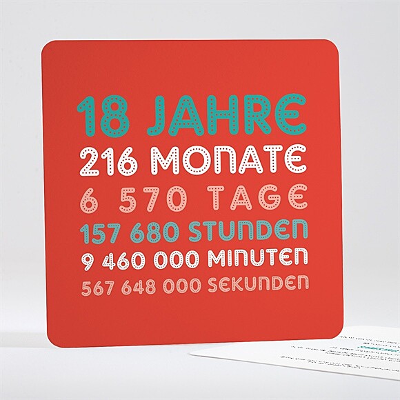 Geburtstagseinladung Countdown 18 Jahre ref.N351612