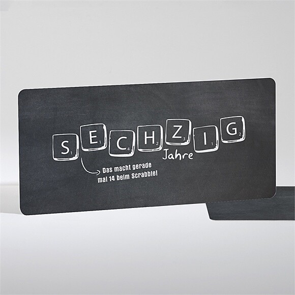 Geburtstagseinladung Scrabble 60 Jahre ref.N131165