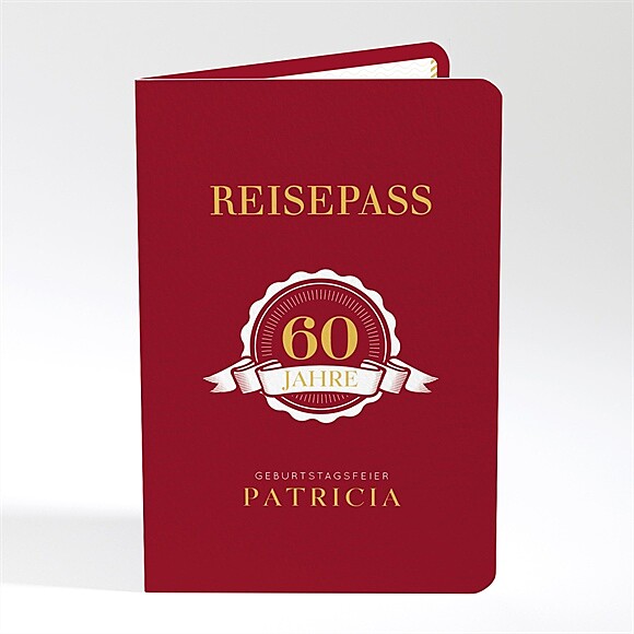 Geburtstagseinladung Reisepass zum Geburtstag 60 ref.N401925