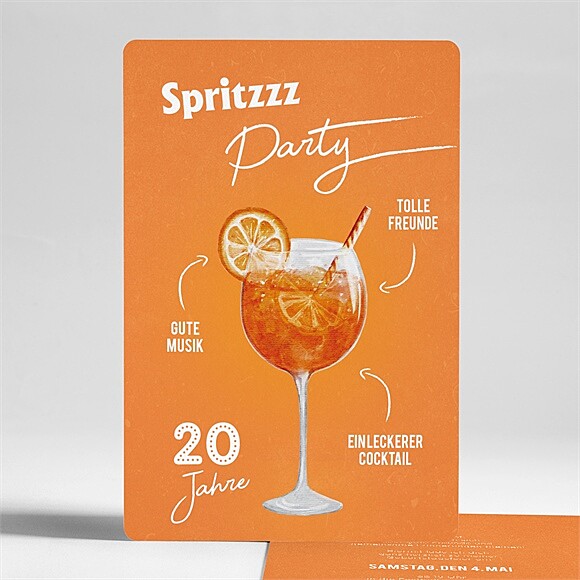 Geburtstagseinladung Spritz 20 Jahre ref.N241315