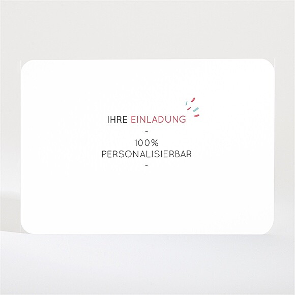 Geburtstagseinladung Blanco - 13,8x9,5cm (N110335) ref.N110335