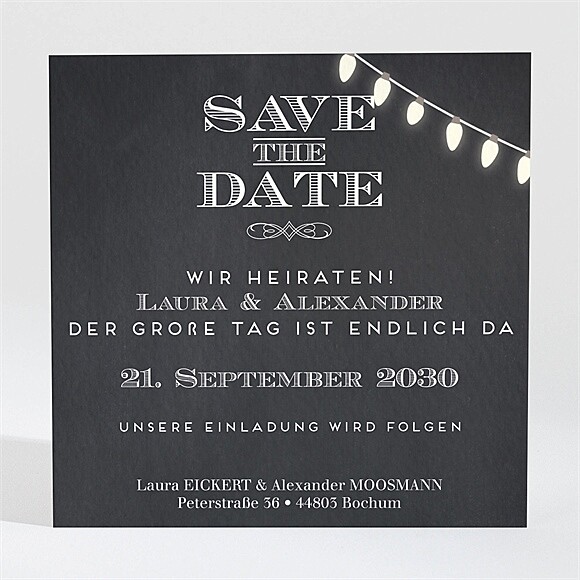 Save the Date Karte La­ter­nen­licht ref.N3001228