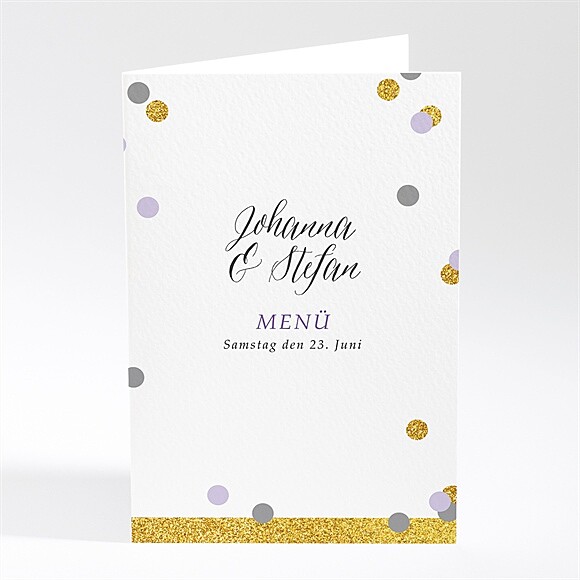 Menükarte Hochzeit Konfettiregen ref.N401805