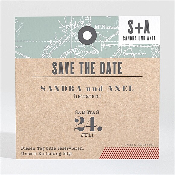 Save the Date Karte Flugticket ref.N3001478