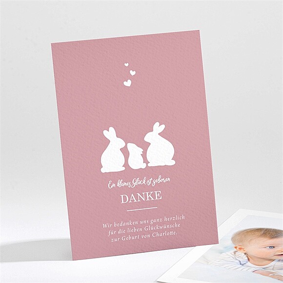 Dankeskarte Geburt Silhouetten ref.N211263