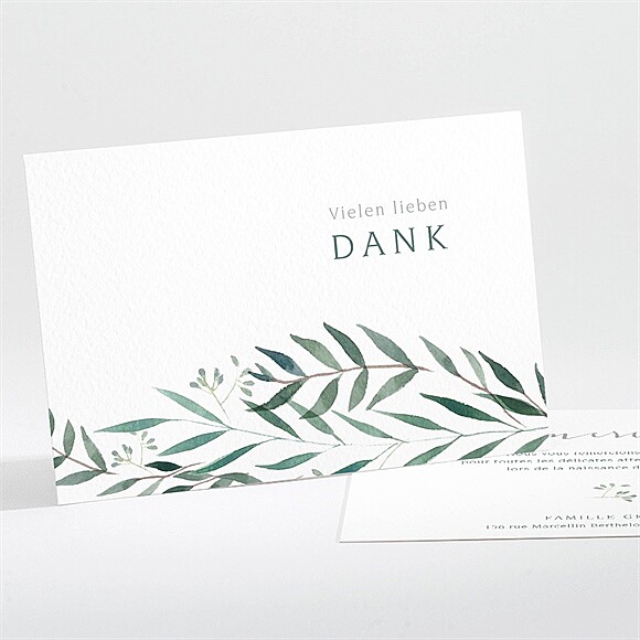 Dankeskarte Geburt Natürliche Harmonie ref.N111254
