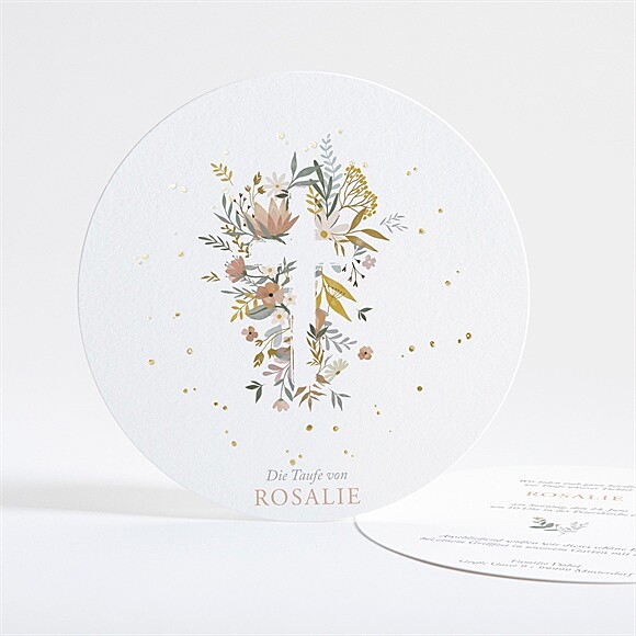 Einladung Taufe Freude pur - Gold ref.N321238