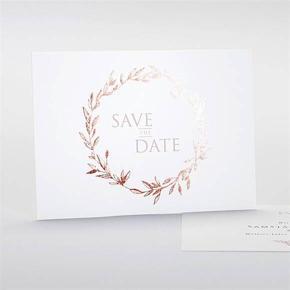 Save the Date Karte Goldene Weide - Kupfer ref.N18126