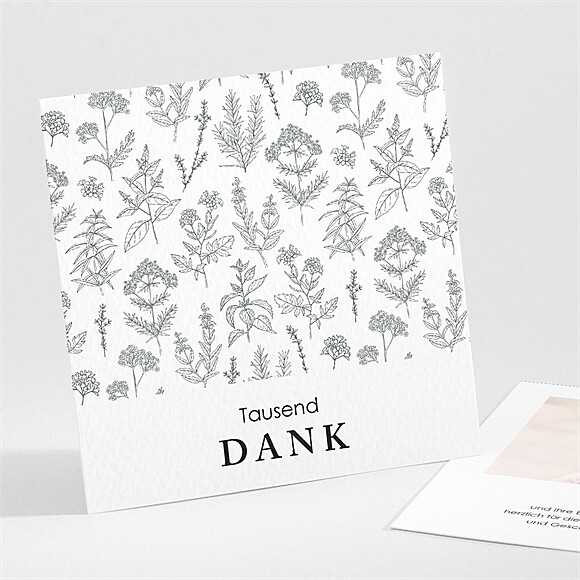 Dankeskarte Kommunion Blätterzeichnung ref.N301368