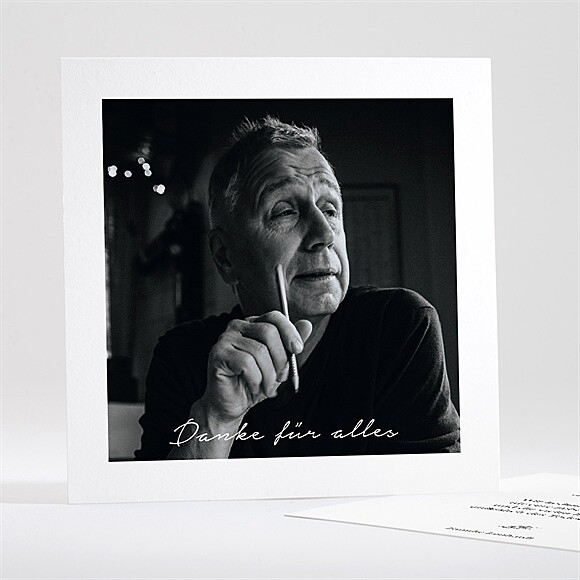 Trauerdanksagung Für Dich - Quadrat ref.N351638