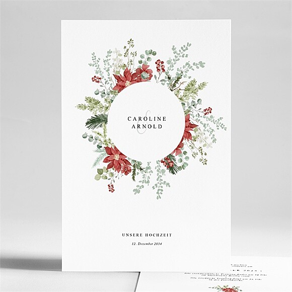 Hochzeitseinladung Blumen im Winter ref.N241288
