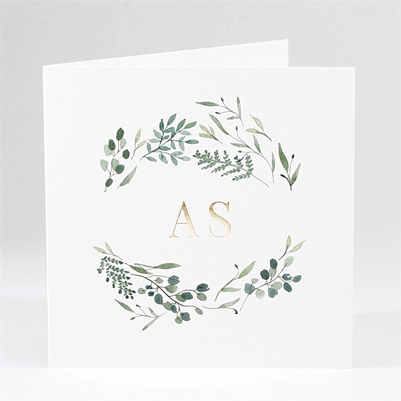 Hochzeitseinladung Fliegende Blätter - Gold-Klapp ref.N46175