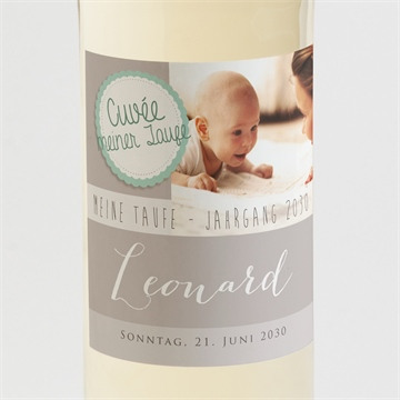 Individuelle Flaschen-Etiketten zur Taufe mit Foto des Babys oder ohne 6x 