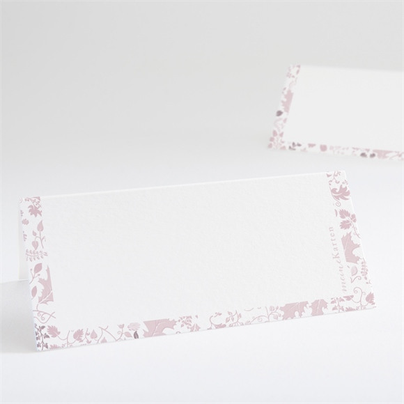 Tischkarte Taufe Blumenhaus rosa ref.N440593