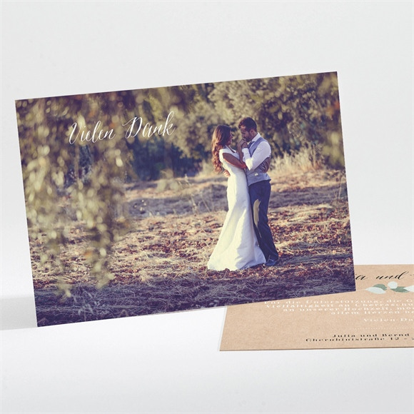 Dankeskarte Hochzeit Eukalyptus rustikal ref.N111189