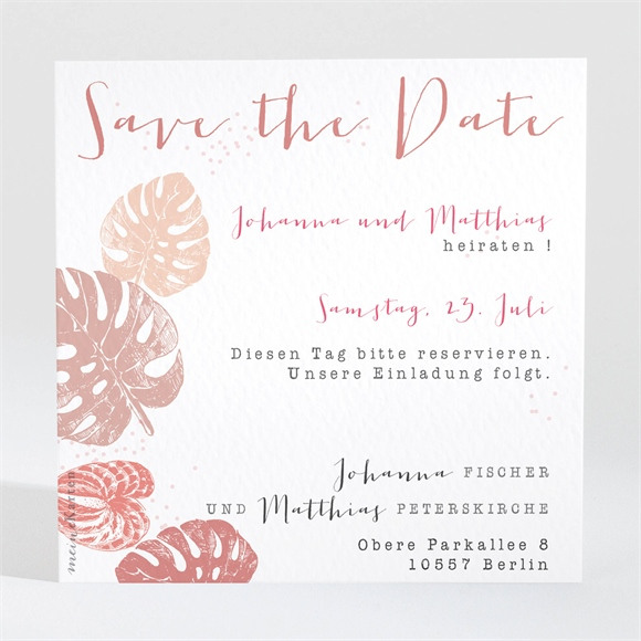 Save the Date Karte Philodendron ref.N3001362