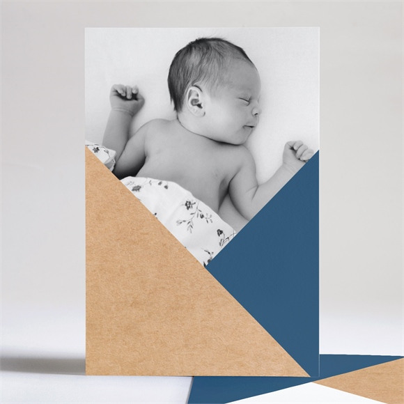 Geburtskarte Grafisches Blau ref.N241180