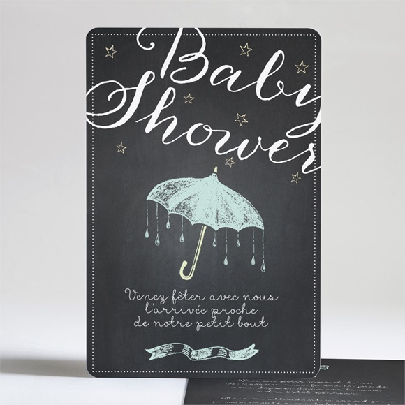 Faire-part baby shower Baby shower original ardoise réf.N24193