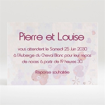 Carton d'invitation mariage réf. N12041
