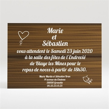 Carton d'invitation mariage réf. N12084