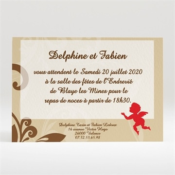 Carton d'invitation mariage réf. N12085