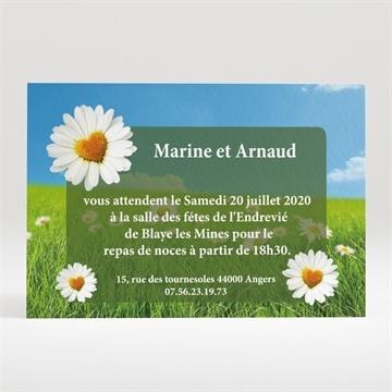 Carton d'invitation mariage réf. N12088