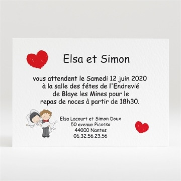 Carton d'invitation mariage réf. N120103