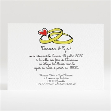 Carton d'invitation mariage réf. N120148