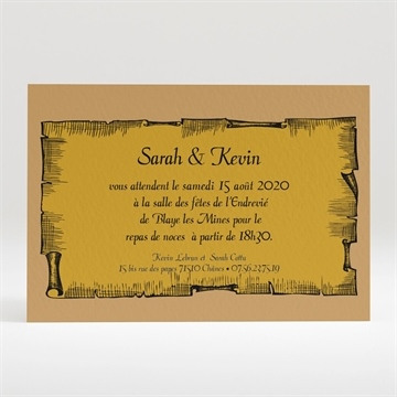 Carton d'invitation mariage réf. N120157
