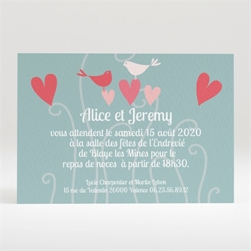 Carton d'invitation mariage réf. N120158