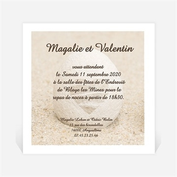 Carton d'invitation mariage réf. N30023