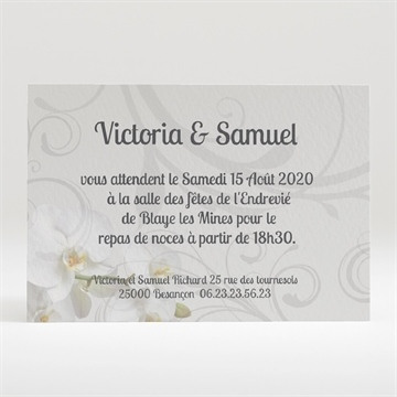 Carton d'invitation mariage réf. N120173