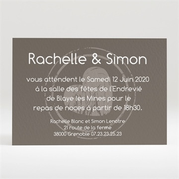 Carton d'invitation mariage réf. N120188