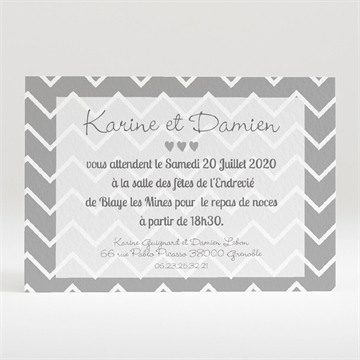 Carton d'invitation mariage réf. N120193