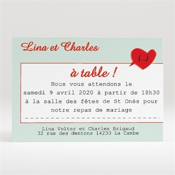 Carton d'invitation mariage réf. N120199