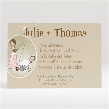 Carton d'invitation mariage réf. N120211