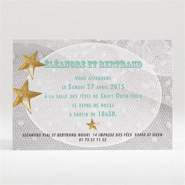 Carton d'invitation mariage réf. N120218