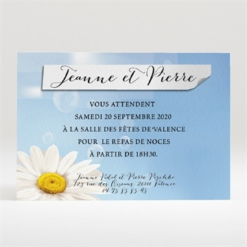 Carton d'invitation mariage réf. N120245