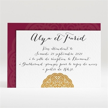 Carton d'invitation mariage réf. N120251
