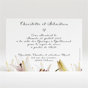 Carton d'invitation mariage réf. N120268