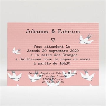 Carton d'invitation mariage réf. N120293