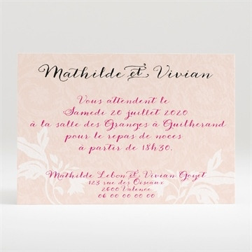 Carton d'invitation mariage réf. N120301