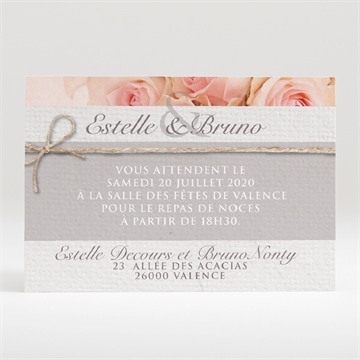 Carton d'invitation mariage réf. N120306