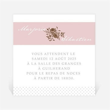 Carton d'invitation mariage réf. N300767