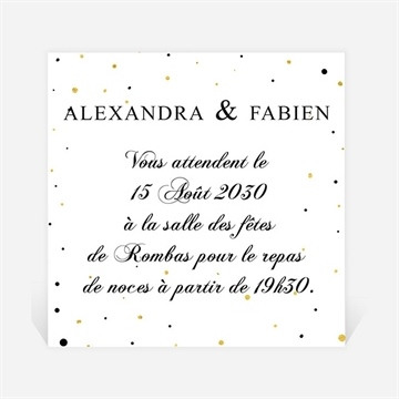 Carton d'invitation mariage réf. N300776