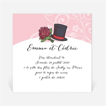 Carton d'invitation mariage réf. N300858
