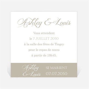 Carton d'invitation mariage réf. N300897