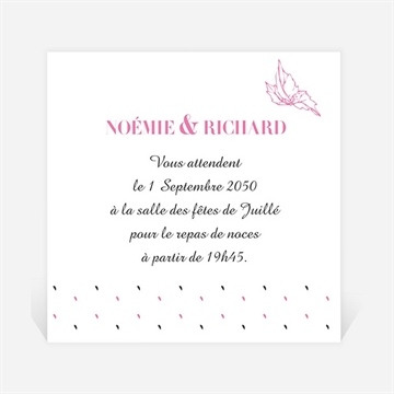 Carton d'invitation mariage réf. N300900
