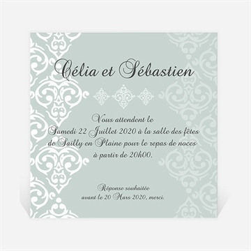 Carton d'invitation mariage réf. N300935
