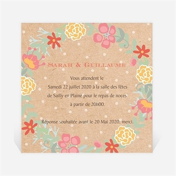 Carton d'invitation mariage réf. N300941